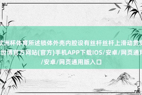 欧洲杯体育所述锁体外壳内腔设有丝杆丝杆上滑动贯穿有滑块-世博官方网站(官方)手机APP下载IOS/安卓/网页通用版入口