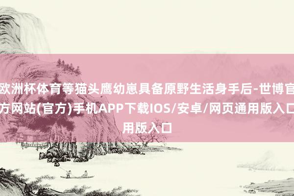 欧洲杯体育等猫头鹰幼崽具备原野生活身手后-世博官方网站(官方)手机APP下载IOS/安卓/网页通用版入口