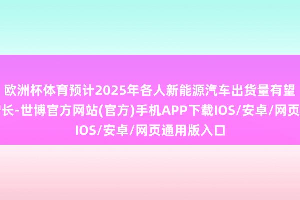 欧洲杯体育预计2025年各人新能源汽车出货量有望连续保持增长-世博官方网站(官方)手机APP下载IOS/安卓/网页通用版入口